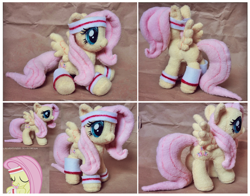 Size: 1024x801 | Tagged: safe, artist:sewyouplushiethings, fluttershy, hurricane fluttershy, accessory, headband, irl, photo, plushie, wristband