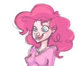 Size: 500x428 | Tagged: safe, artist:clearwoodinspace, pinkie pie, human, humanized, solo