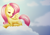 Size: 2500x1767 | Tagged: safe, artist:sandy101010, fluttershy, pegasus, pony, cloud, cloudy, solo