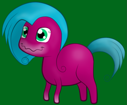 Size: 605x499 | Tagged: safe, artist:queue, pinkie pie, earth pony, pony, my petite hibbityhorse, ponkaroony cakemeister, solo, wat