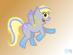 Size: 1024x768 | Tagged: safe, artist:foxtailboyd, derpy hooves, pegasus, pony, female, mare, rainbow power, rainbow power-ified, solo