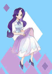 Size: 2480x3508 | Tagged: safe, artist:hisatonbi, rarity, human, horned humanization, humanized, pixiv, solo