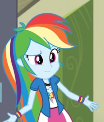 Size: 657x768 | Tagged: safe, derpibooru import, screencap, rainbow dash, equestria girls, friendship games, cool, cropped