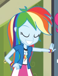 Size: 587x768 | Tagged: safe, derpibooru import, screencap, rainbow dash, equestria girls, friendship games, cool, cropped