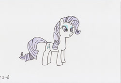 Size: 1208x835 | Tagged: safe, artist:nightfly19, rarity, pony, unicorn, female, mare, purple mane, solo, traditional art, white coat