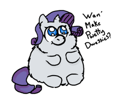 Size: 729x562 | Tagged: safe, artist:aichi, rarity, fluffy pony, pony, unicorn, fluffy pony original art, rarifluff, solo