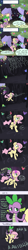 Size: 900x8100 | Tagged: safe, artist:otterlore, fluttershy, spike, dragon, parasprite, pegasus, pony, cave, comic, cute, gem, mud, spiderponyrarity, tree