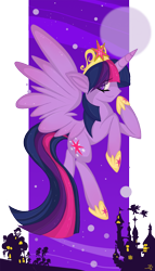 Size: 600x1050 | Tagged: safe, artist:falleninthedark, derpibooru import, twilight sparkle, twilight sparkle (alicorn), alicorn, pony, female, mare, silhouette, solo