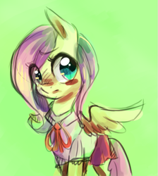 Size: 583x652 | Tagged: safe, artist:spanish-scoot, fluttershy, pegasus, pony, clothes, female, mare, solo