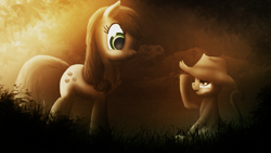 Size: 1245x700 | Tagged: safe, artist:rain-gear, applejack, earth pony, monkey, pony, applejack's hat, cowboy hat, hat, monochrome