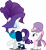 Size: 9227x10104 | Tagged: safe, artist:atomicmillennial, rarity, sweetie belle, pony, unicorn, absurd resolution, alternate hairstyle, clothes, simple background, sisters, transparent background, vector