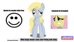 Size: 1920x1080 | Tagged: safe, derpy hooves, bronybait, image, meta, obligatory pony, op is a cuck, op is trying to start shit, poll, text, voting