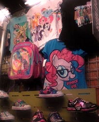 Size: 449x550 | Tagged: safe, pinkie pie, earth pony, pony, backpack, female, glasses, mare, merchandise, pink coat, pink mane