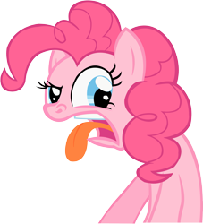 Size: 3181x3500 | Tagged: safe, artist:daggetwithadagger, pinkie pie, earth pony, pony, do not want, simple background, solo, tongue out, transparent background, vector