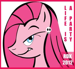 Size: 700x638 | Tagged: safe, artist:rdk, pinkie pie, earth pony, pony, party, pinkamena diane pie, smirk, solo