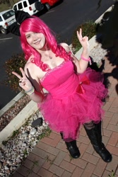 Size: 853x1280 | Tagged: safe, pinkie pie, human, cosplay, irl, irl human, photo, solo