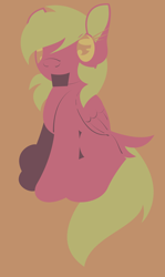 Size: 1144x1920 | Tagged: safe, artist:ahilva, derpy hooves, pegasus, pony, female, limited palette, mare, smiling, solo