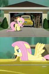 Size: 960x1440 | Tagged: safe, edit, fluttershy, pegasus, pony, car, comic, flutterrage, motor mania, rage induced wingboner