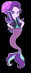 Size: 596x1408 | Tagged: safe, artist:salmence6464, starlight glimmer, human, mermaid, equestria girls, beanie, hat, mermaidized, seaquestria girls, solo, species swap