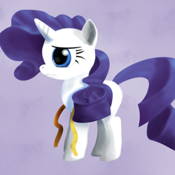 Size: 1024x1024 | Tagged: safe, artist:drakmire, rarity, pony, unicorn, female, horn, mare, solo, white coat