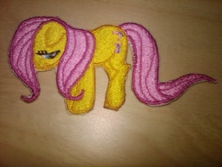 Size: 1024x768 | Tagged: safe, artist:ethepony, fluttershy, pegasus, pony, embroidery, female, mare, patch