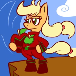 Size: 1024x1024 | Tagged: safe, artist:pembroke, applejack, earth pony, pony, bipedal, power rangers, solo