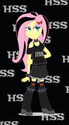 Size: 1280x2317 | Tagged: safe, artist:cartuneslover16, fluttershy, equestria girls, crossover, emoshy, goth, hss, monsters university, pixar, solo