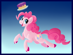 Size: 2663x2002 | Tagged: safe, artist:ruby-hooves, pinkie pie, earth pony, pony, cake, female, mare, pink coat, pink mane, solo