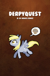 Size: 656x1000 | Tagged: safe, artist:mittymandi, derpy hooves, pegasus, pony, comic:derpyquest, 24-hour comic day, comic, cover, female, mare, solo