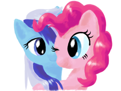 Size: 800x600 | Tagged: safe, artist:rangelost, minuette, pinkie pie, earth pony, pony, female, lesbian, minupie, shipping