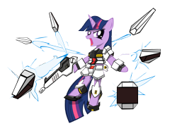 Size: 7000x5000 | Tagged: safe, artist:rorycon, derpibooru import, twilight sparkle, absurd resolution, gundam, mecha, mobile suit gundam char's counterattack, nu gundam, ponified