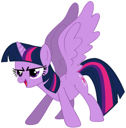 Size: 3850x3912 | Tagged: safe, artist:flutterflyraptor, derpibooru import, twilight sparkle, twilight sparkle (alicorn), alicorn, pony, female, high res, mare, simple background, solo, transparent background, vector