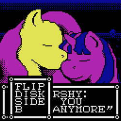 Size: 512x512 | Tagged: safe, artist:scalybeing, derpibooru import, fluttershy, twilight sparkle, pegasus, pony, pixel art, shipping, twishy