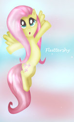 Size: 600x990 | Tagged: safe, artist:fra-92, fluttershy, pegasus, pony, female, mare, pink mane, solo, yellow coat