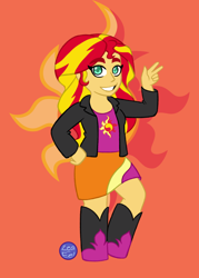 Size: 1500x2100 | Tagged: safe, artist:zeal-eel, sunset shimmer, equestria girls, clothes, female, solo, two toned hair