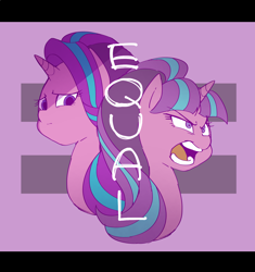 Size: 1600x1700 | Tagged: safe, artist:potetecyu_to, starlight glimmer, pony, unicorn, bust, equal sign, female, mare, portrait, solo