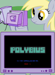 Size: 563x771 | Tagged: safe, derpy hooves, pegasus, pony, exploitable meme, female, mare, meme, obligatory pony, polybius, this will end in tears, tv meme