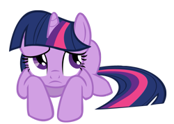 Size: 753x540 | Tagged: safe, artist:names-tailz, derpibooru import, twilight sparkle, the ticket master, lying, simple background, transparent background, vector, worried