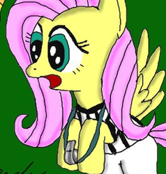 Size: 281x295 | Tagged: safe, artist:pheeph, fluttershy, pegasus, pony, referee, referee fluttershy, solo, whistle, whistle necklace