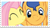 Size: 99x56 | Tagged: safe, artist:oochocolateoo, flash sentry, fluttershy, pegasus, pony, deviantart stamp, female, flutterflash, male, shipping, stamp, straight