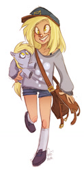 Size: 600x1220 | Tagged: safe, artist:fukari, derpy hooves, human, human ponidox, humanized