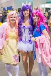 Size: 2160x3240 | Tagged: safe, artist:xenro8, fluttershy, pinkie pie, rarity, human, cosplay, irl, irl human, photo