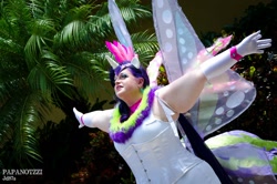 Size: 2048x1357 | Tagged: safe, artist:flowerbite, rarity, human, sonic rainboom (episode), 2012, anime festival orlando, cosplay, glimmer wings, irl, irl human, photo, solo