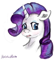 Size: 776x860 | Tagged: safe, artist:hereticalrants, rarity, pony, unicorn, bust, portrait, solo