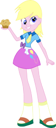 Size: 2618x6000 | Tagged: safe, edit, derpy hooves, pinkie pie, equestria girls, derpy pie, fusion, recolor, sandals, solo