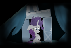 Size: 2168x1472 | Tagged: safe, artist:littlecloudie, rarity, pony, unicorn, for whom the sweetie belle toils, bad future, insanity, marshmelodrama, nightmare, scene interpretation, solo