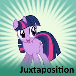 Size: 250x250 | Tagged: safe, derpibooru import, twilight sparkle, derpibooru, exploitable meme, juxtaposition, juxtaposition bait, juxtaposition win, meta, spoilered image joke, sunshine sunshine