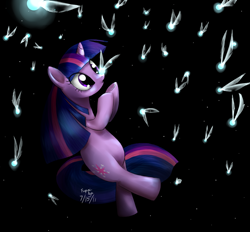 Size: 900x835 | Tagged: safe, artist:celerypony, derpibooru import, twilight sparkle, unicorn twilight, unicorn, floating, solo, space