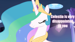 Size: 1366x768 | Tagged: safe, princess celestia, equestria girls, image macro, meme, solo