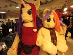 Size: 1600x1200 | Tagged: safe, rarity, sweetie belle, human, cosplay, fursuit, irl, irl human, photo